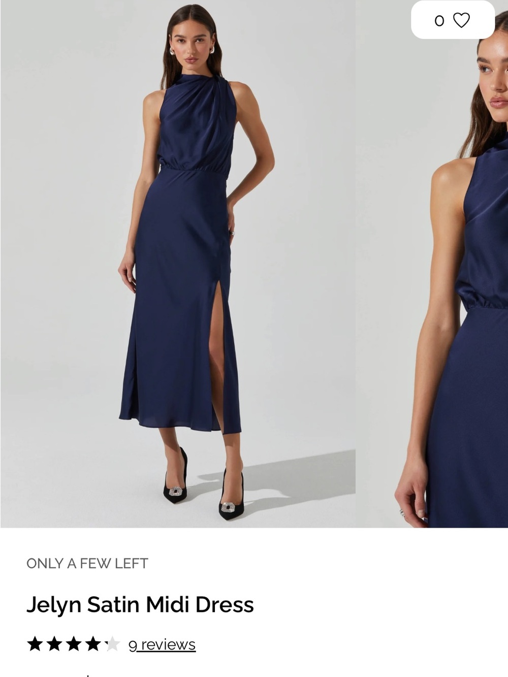 Navy ASTR the Label Jelyn Satin Midi Dress - Picture 6 of 8